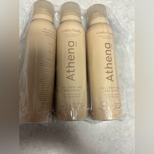 Athena Golden Vanilla Full Body Dry Spray - 3 Pack of 4oz Cans - New